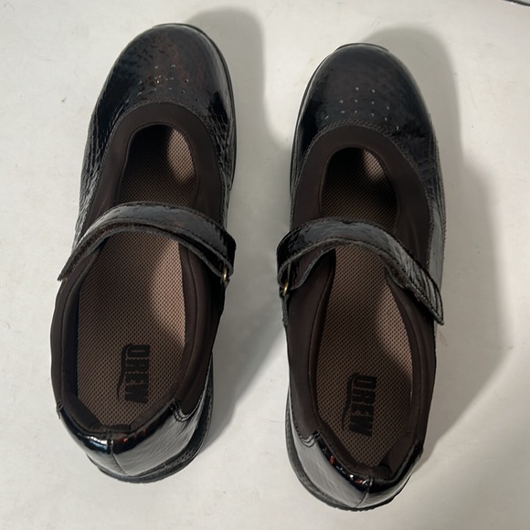 DREW ROSE MARY JANE WOMEN BROWN CROC LEATHER UPPER COMFORT SHOES in size 11m - Picture 5 of 11